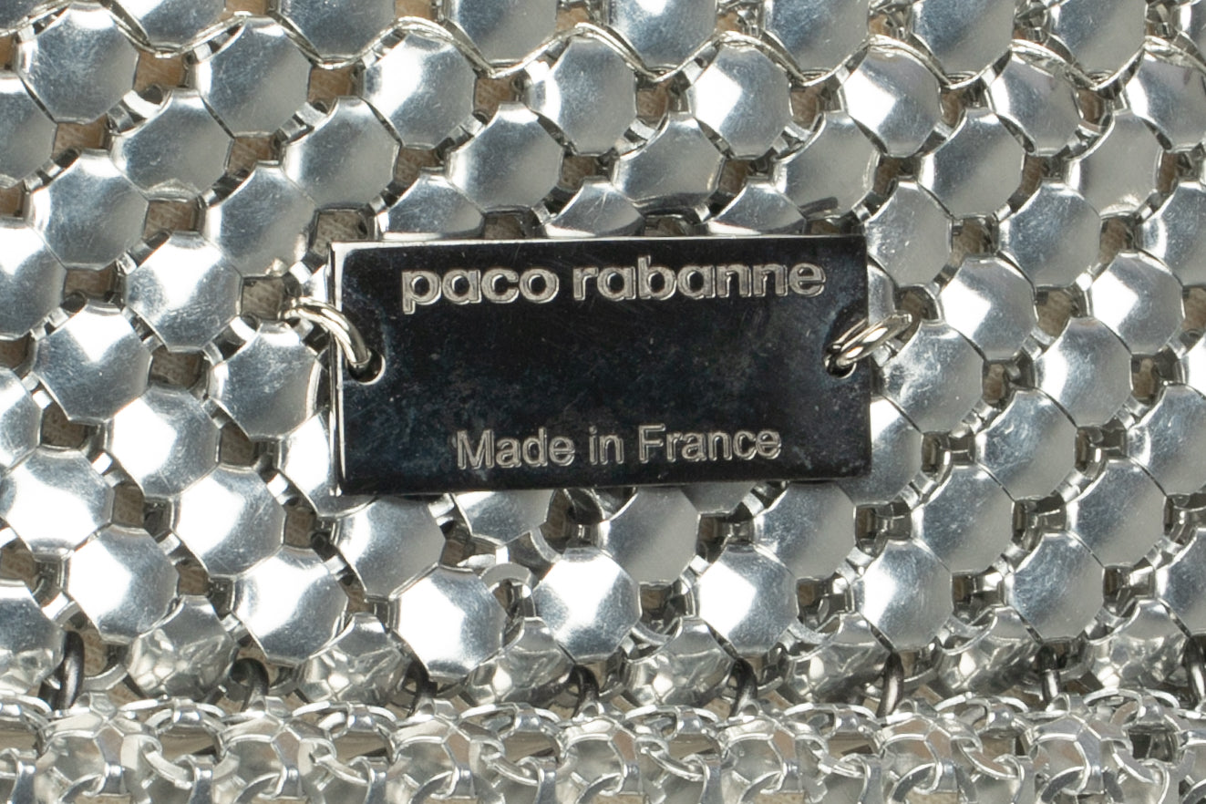 Jupe argentée Paco Rabanne Automne 2013