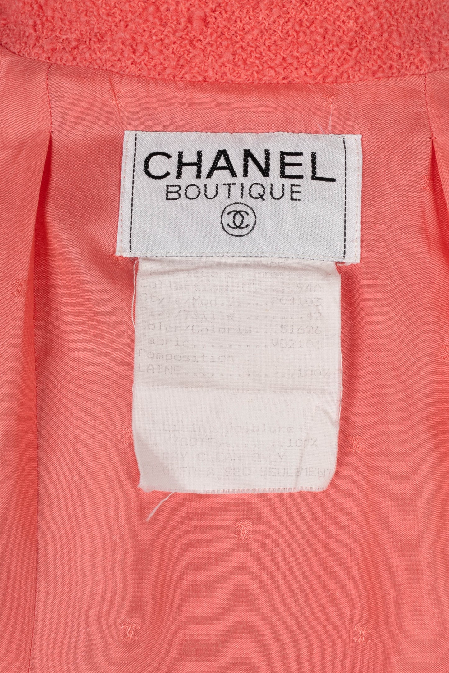 Ensemble tailleur Chanel Hiver 1994