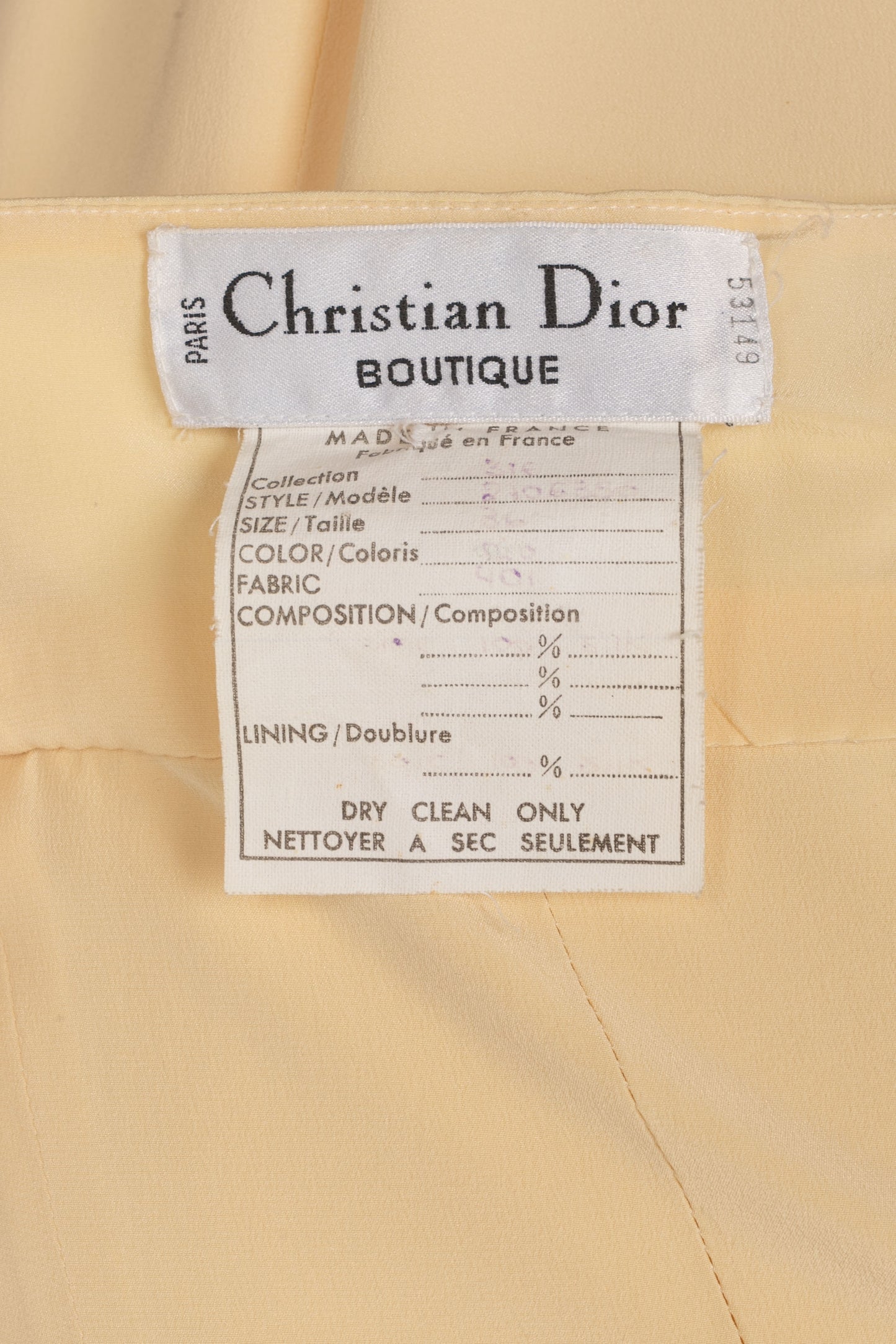 Robe bustier Dior Printemps 1993