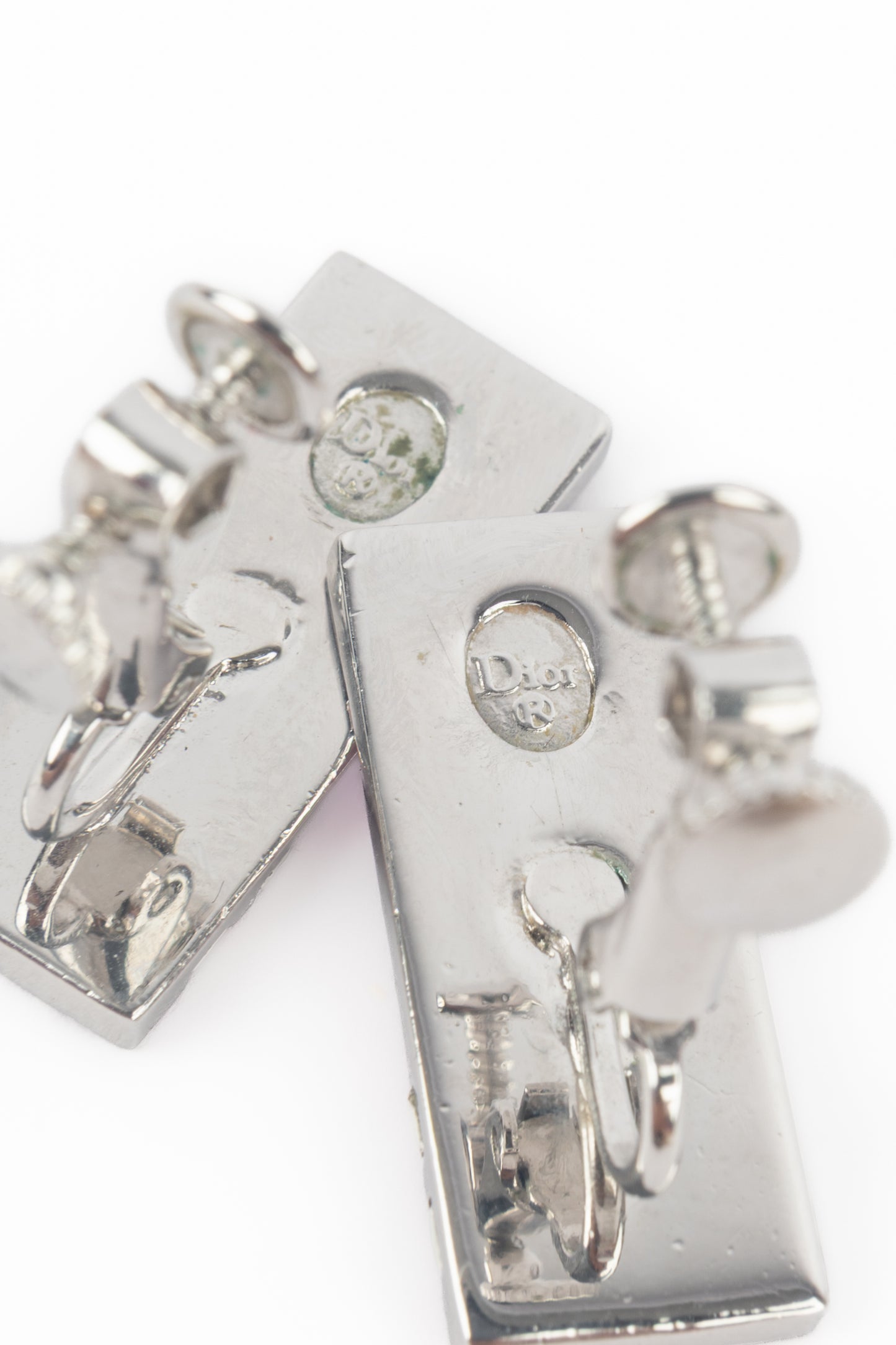 Boucles d'oreilles roses Dior