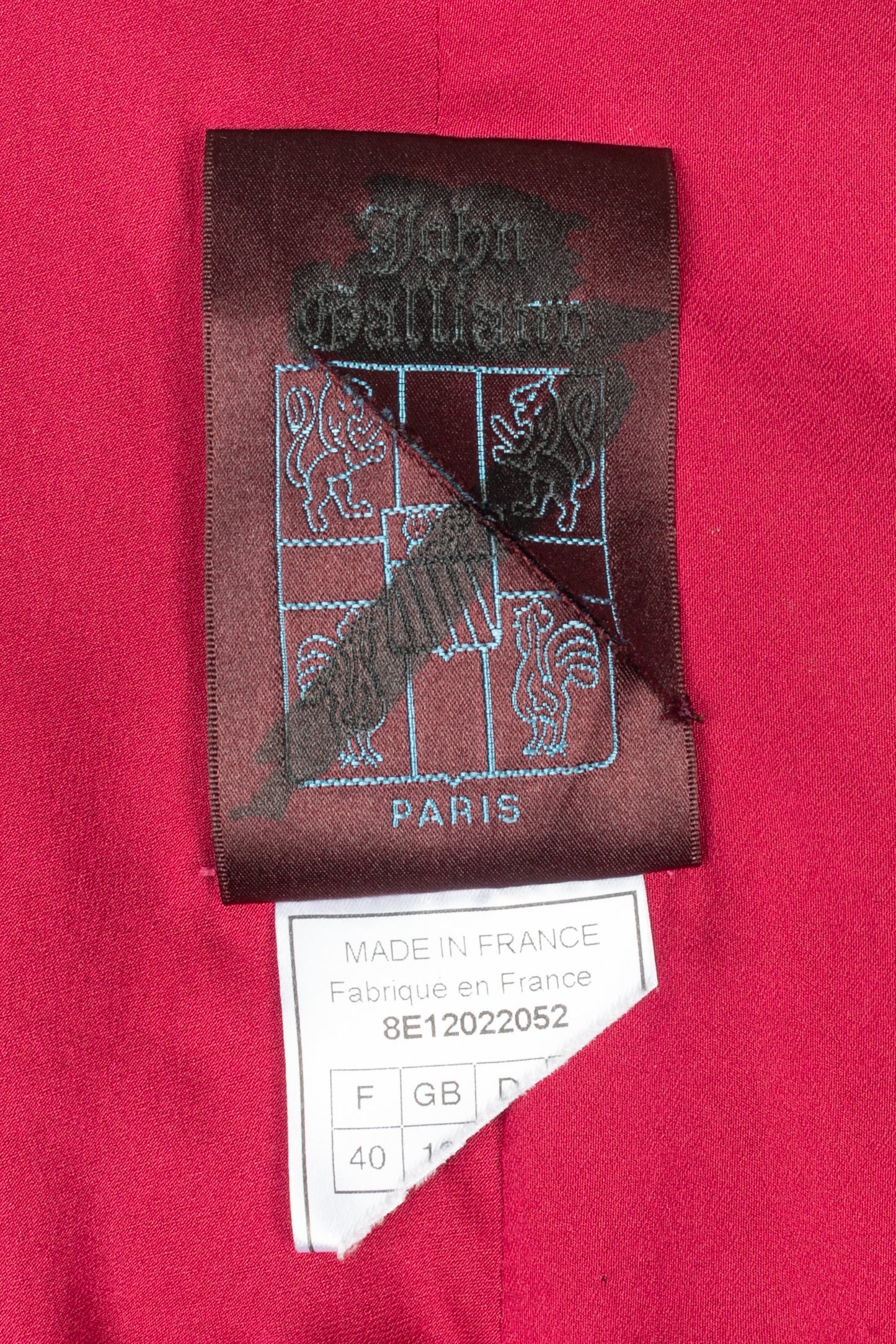 Veste en soie John Galliano Printemps 1998