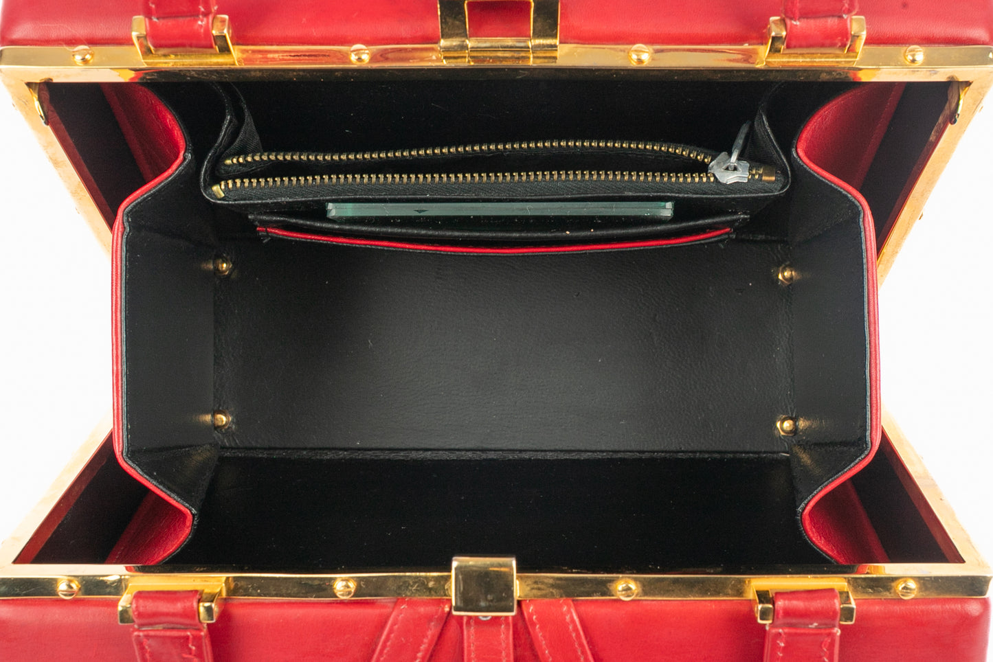 Sac vintage en curi rouge