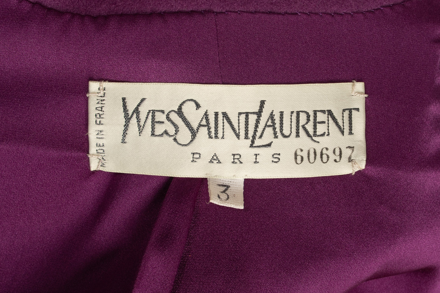 Veste Yves Saint Laurent Haute Couture