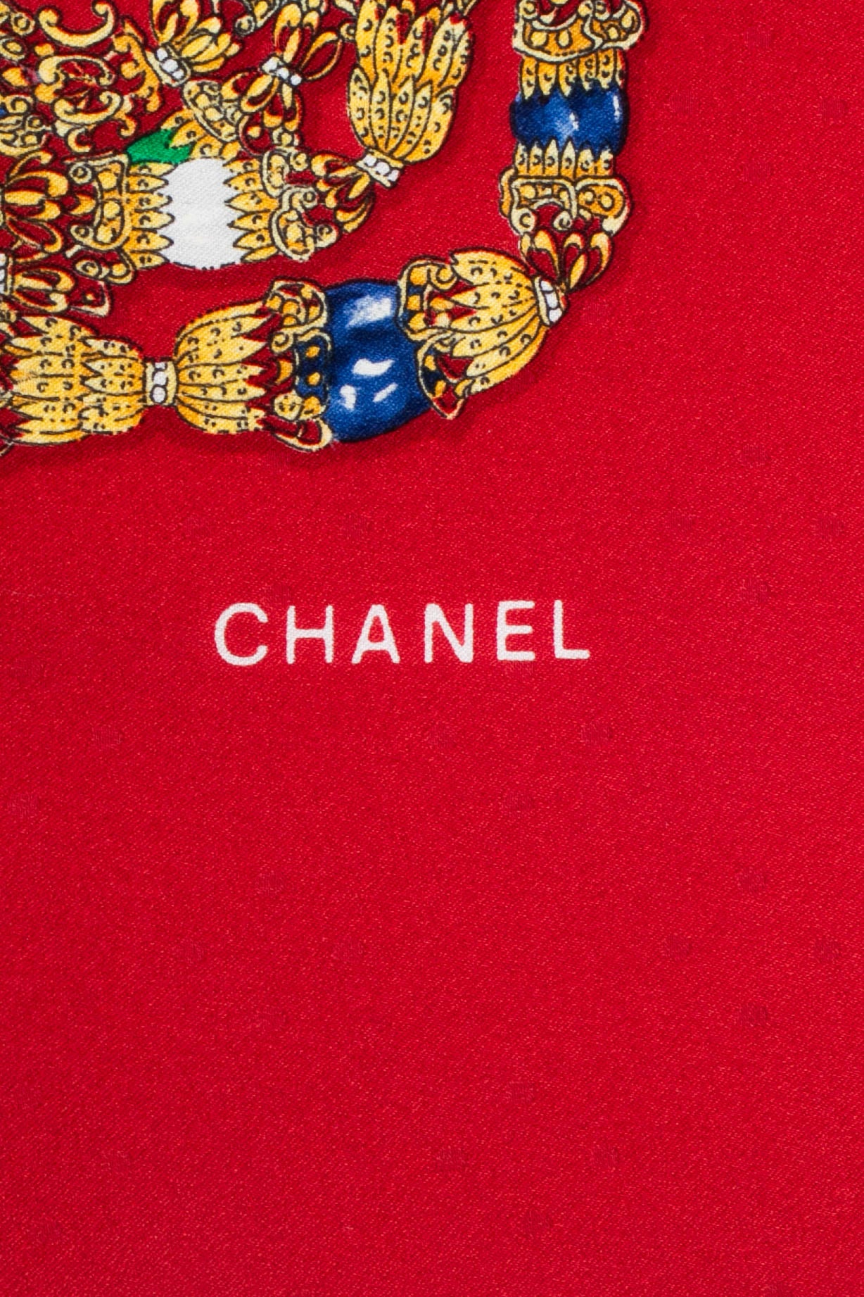 Foulard "bijoux" en soie Chanel