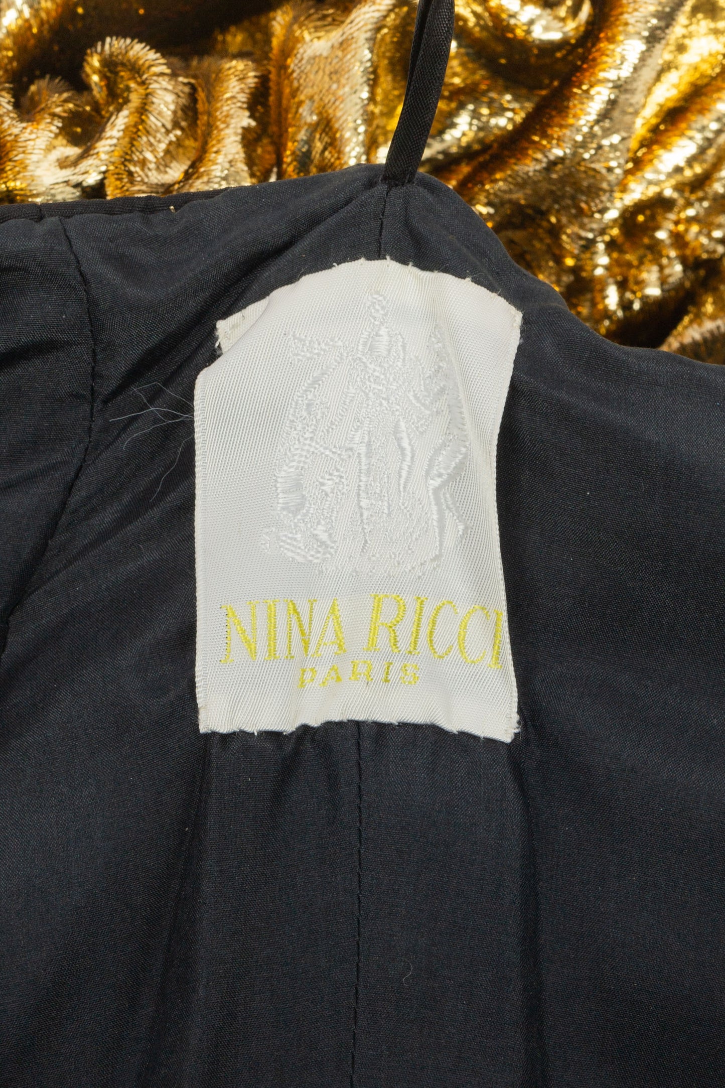 Robe dorée Nina Ricci Haute Couture