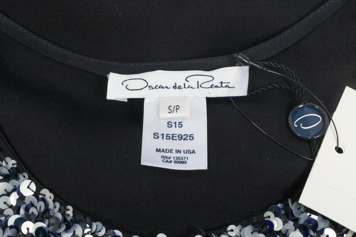 Longue robe en soie Oscar de la Renta