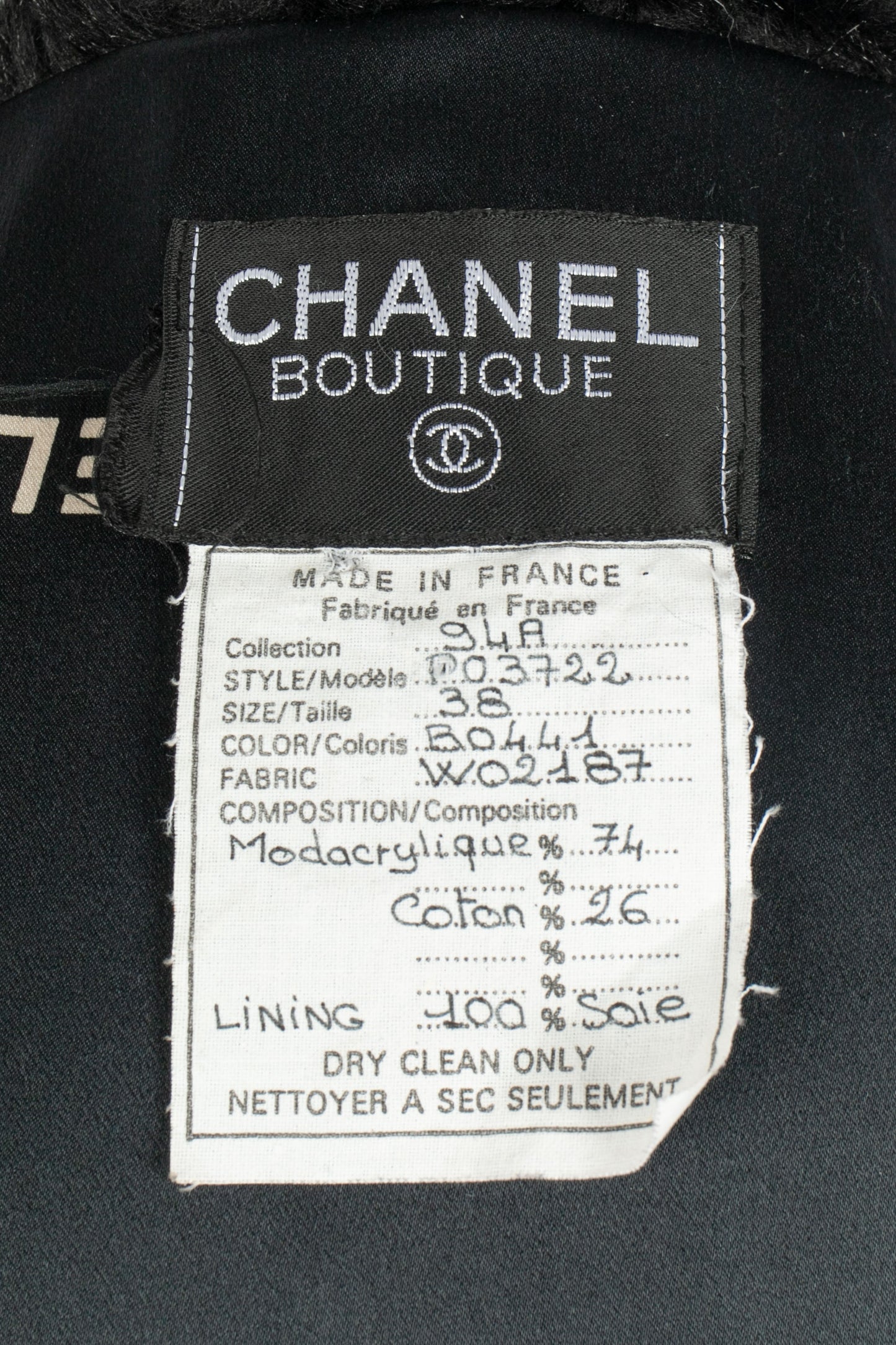 Veste Chanel Hiver 1994