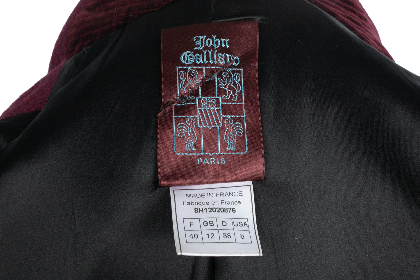 Manteau redingote John Galliano Automne 1998-1999