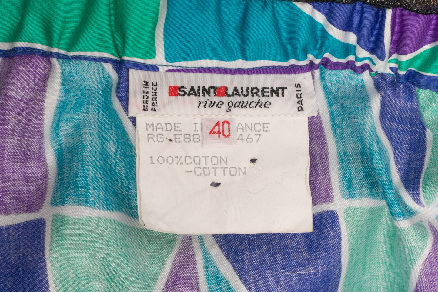 Mini robe Arlequin Yves Saint Laurent 1988