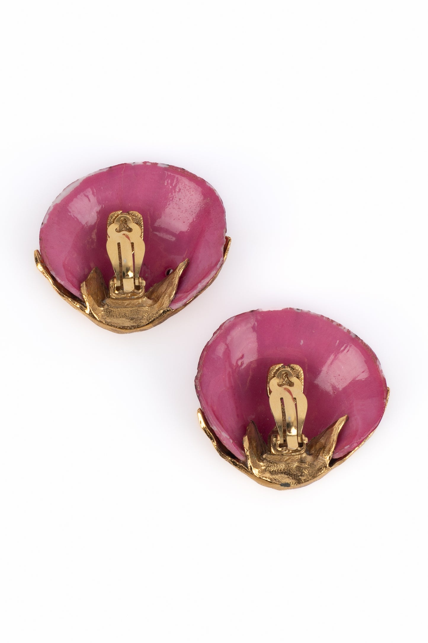 Boucles d'oreilles "coquillages" Yves Saint Laurent