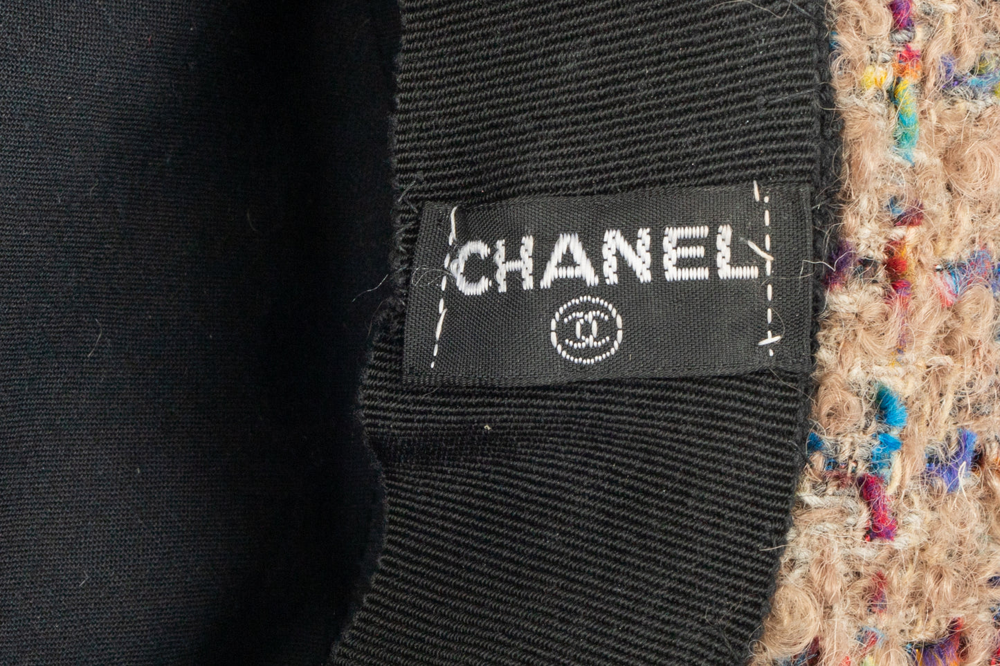 Chapeau canotier Chanel en tweed