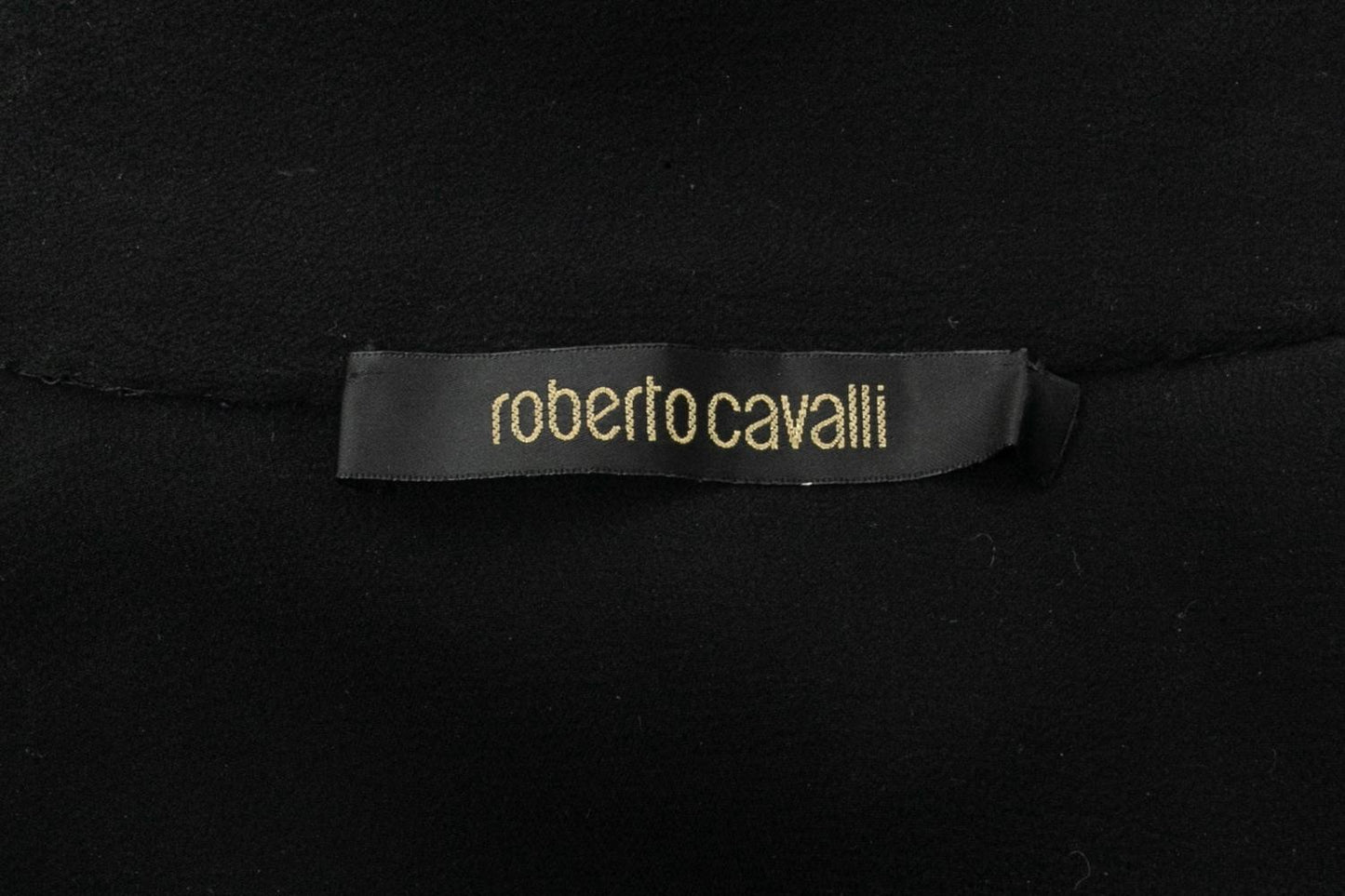 Robe en soie noire Roberto Cavalli