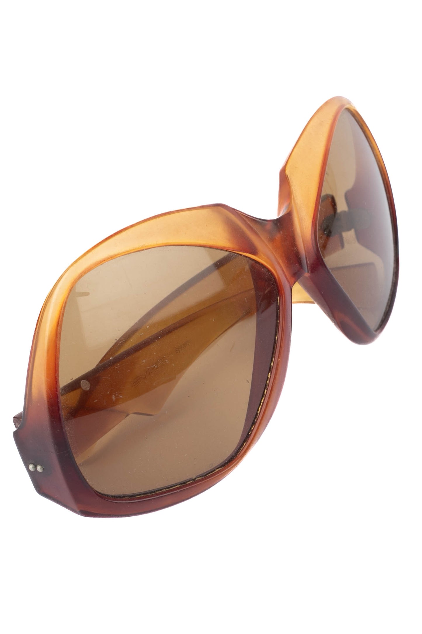 Lunettes de soleil en bakelite orange