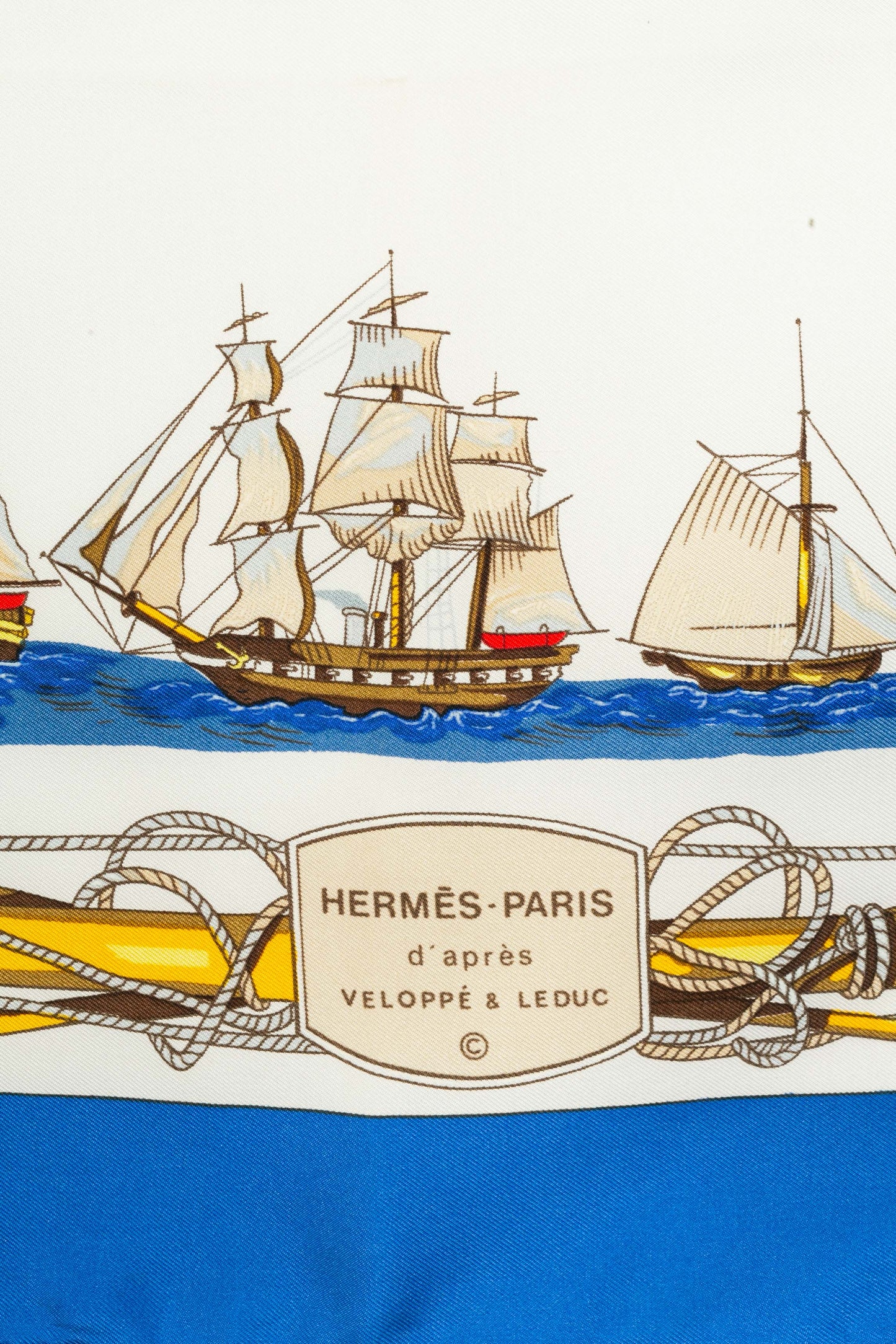 Foulard "Navires d'Europe à voiles mixtes et à vapeur" Hermès