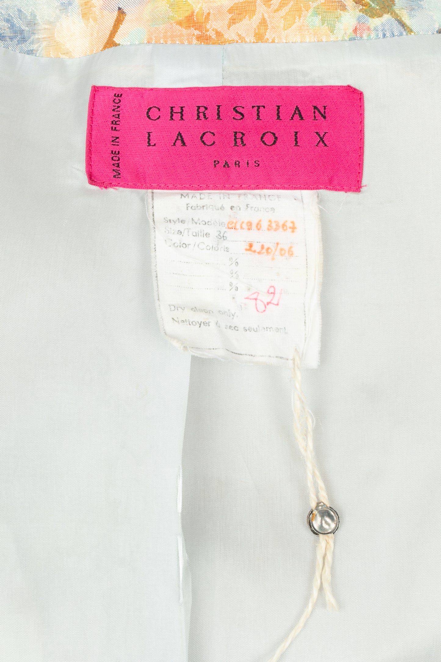 Veste Christian Lacroix Eté 1996