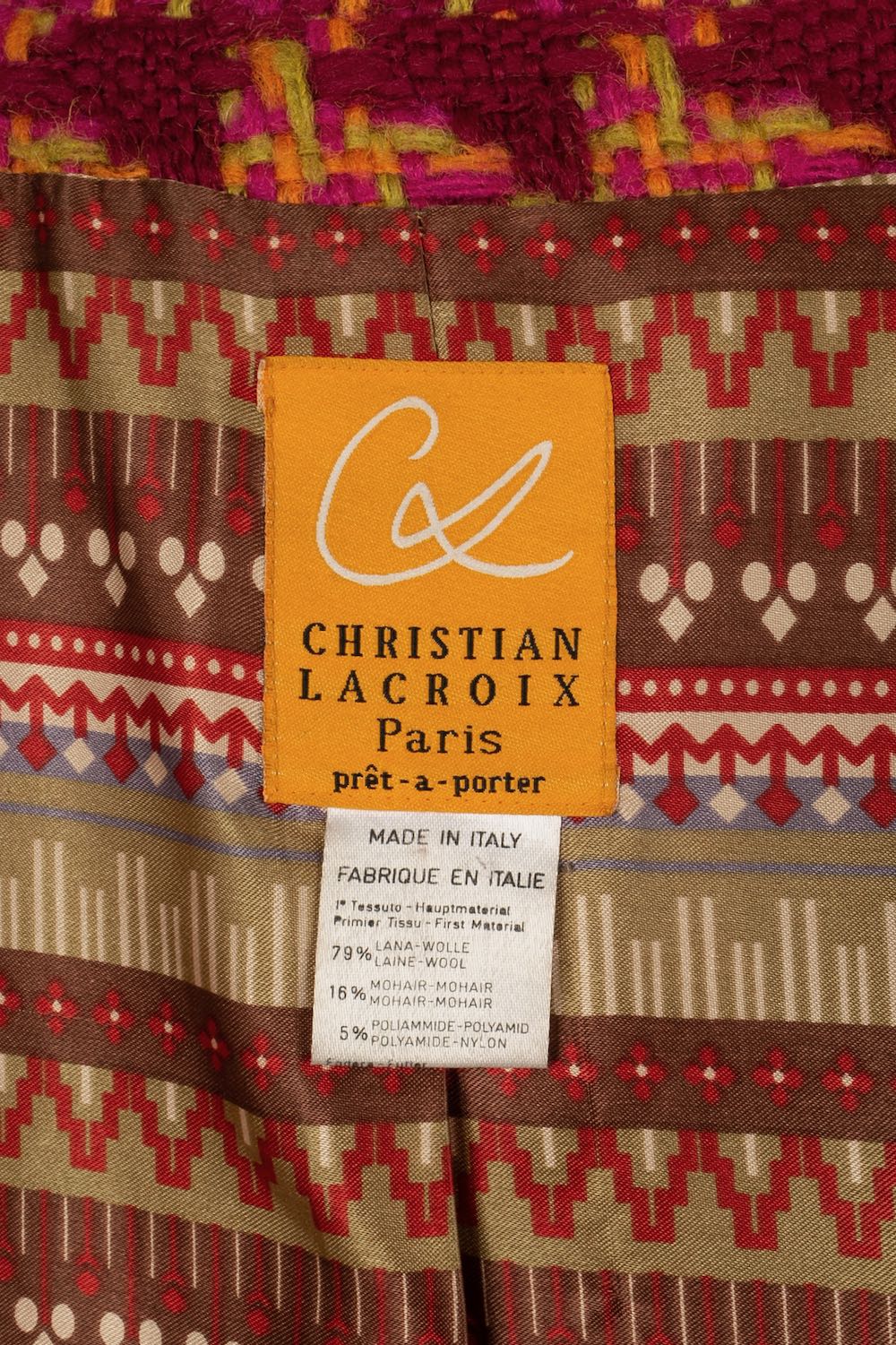 Manteau Christian Lacroix Automne 1990