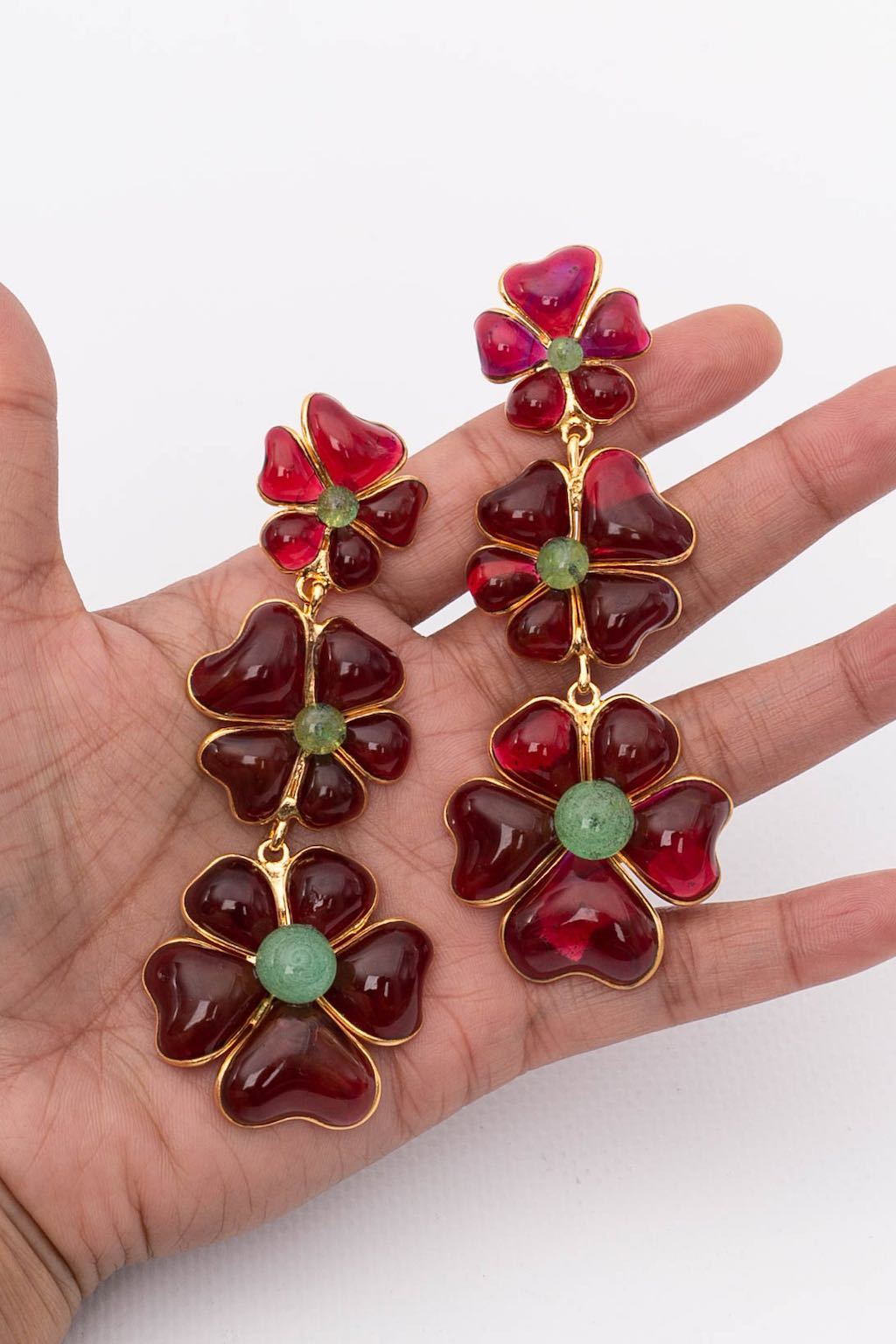 Boucles d'oreilles fleurs Augustine