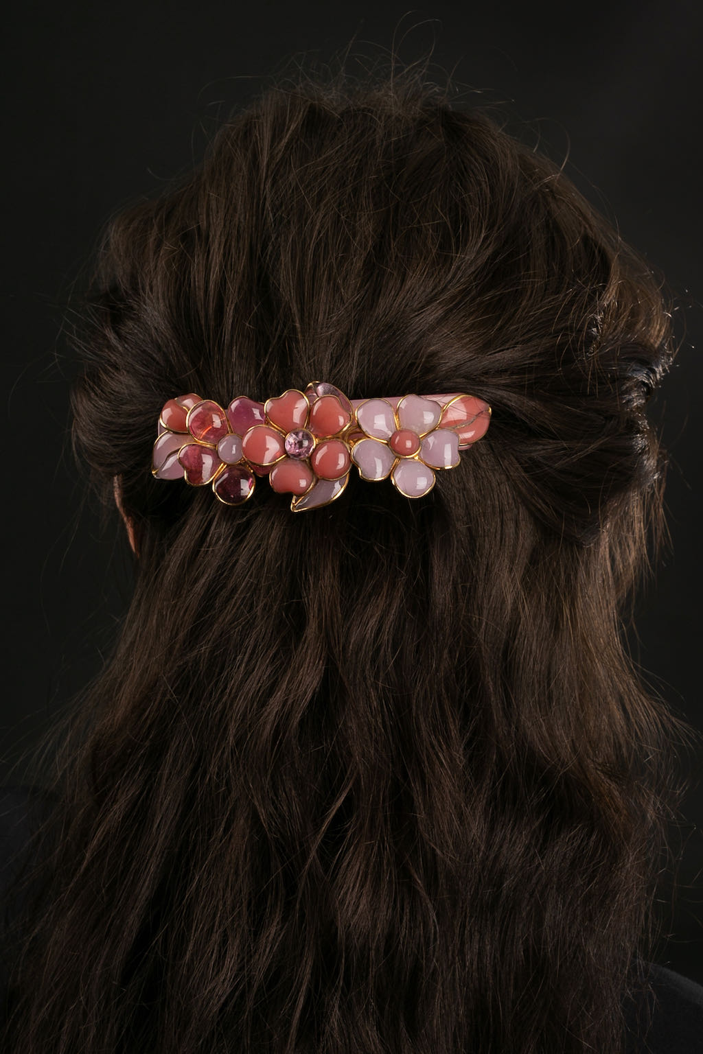 Barrette en pâte de verre