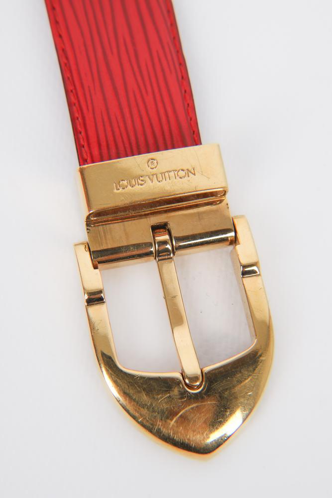 Ceinture en cuir rouge Louis Vuitton