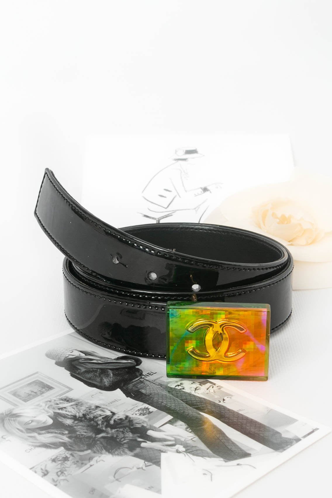 Chanel black leather belt - Main Image