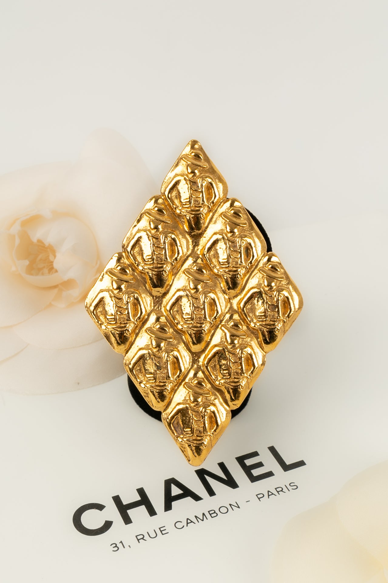 Chanel gold brooch