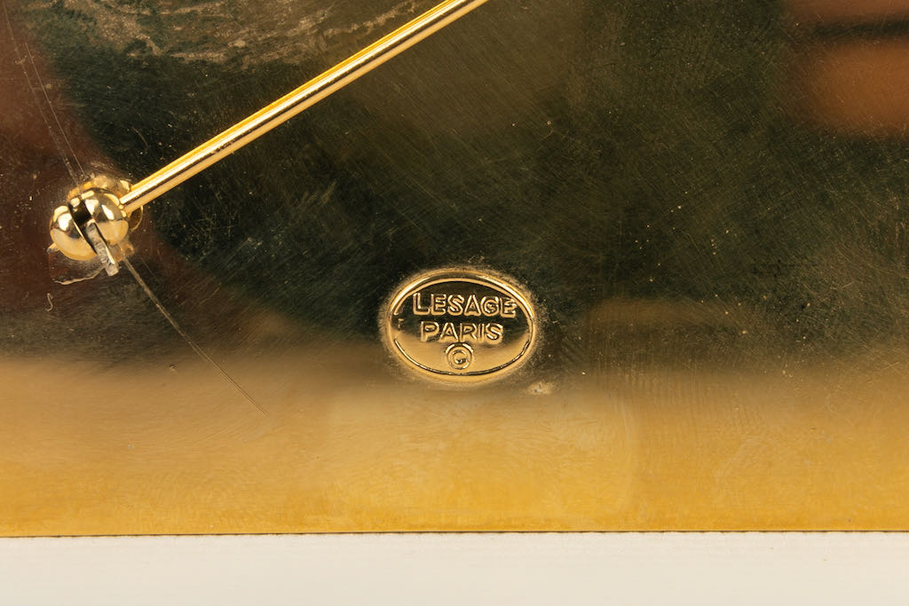 Broche dorée Lesage