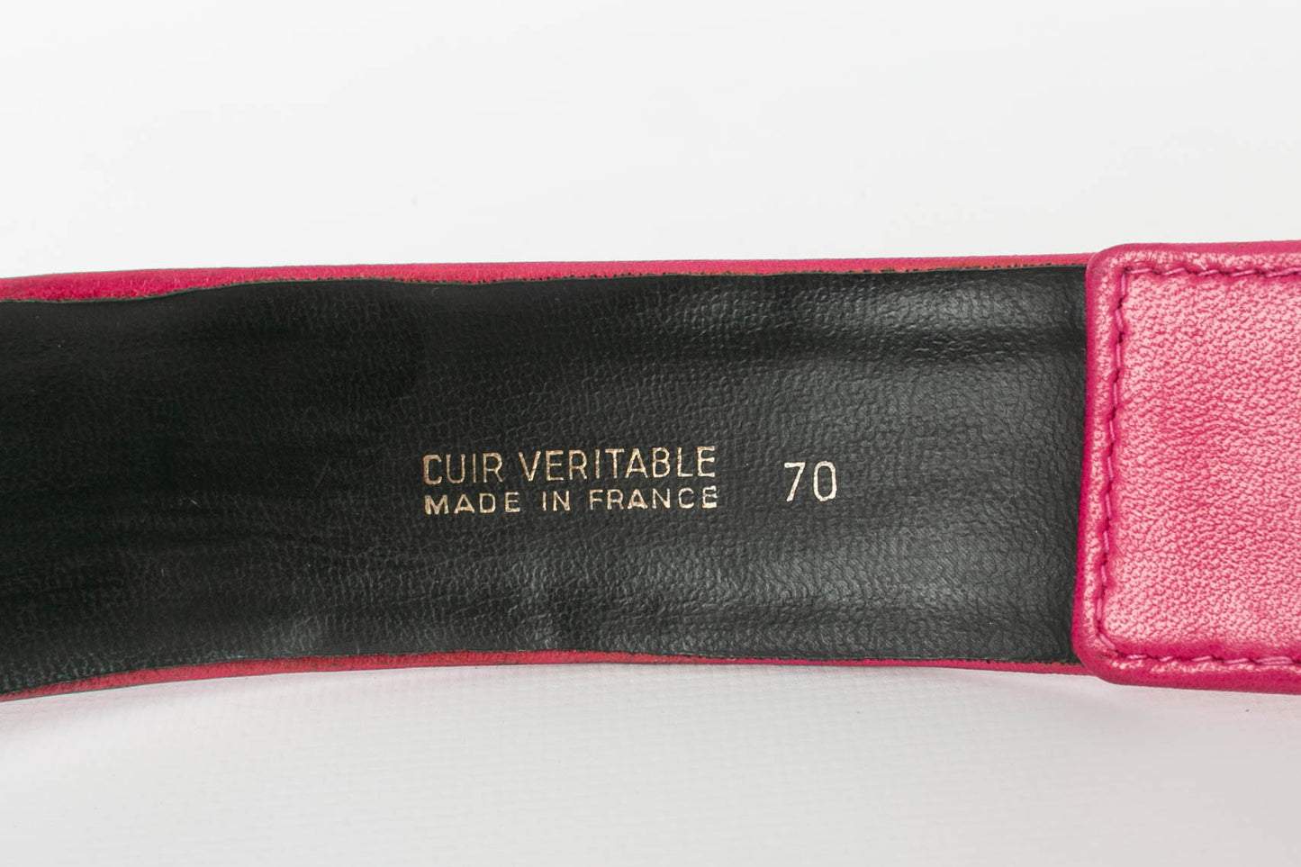 Christian Lacroix pink leather belt