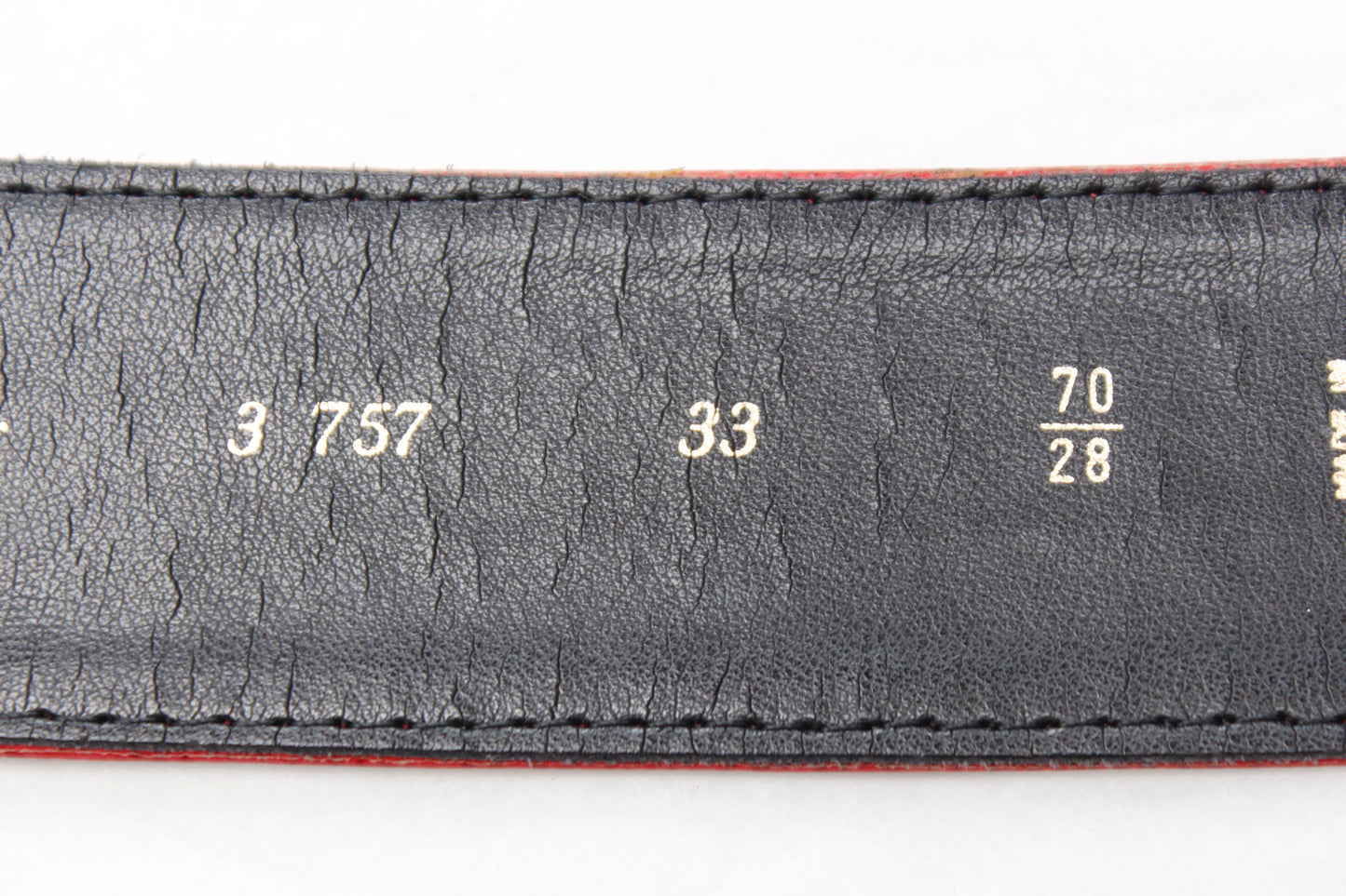Yves Saint Laurent red leather belt
