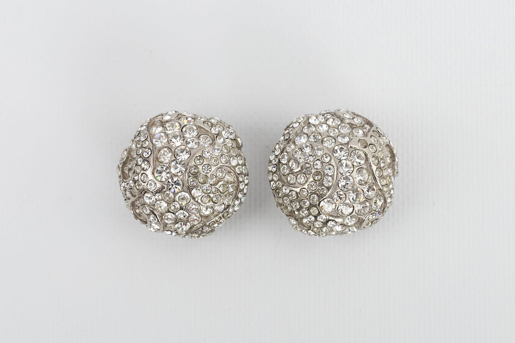 Yves Saint Laurent silver plated earrings