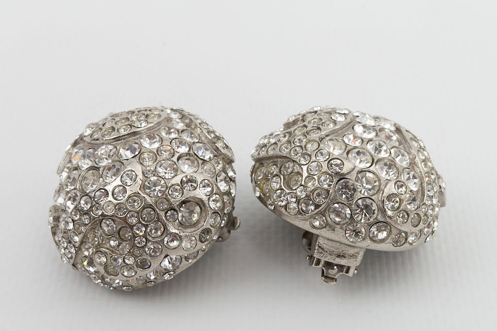 Yves Saint Laurent silver plated earrings