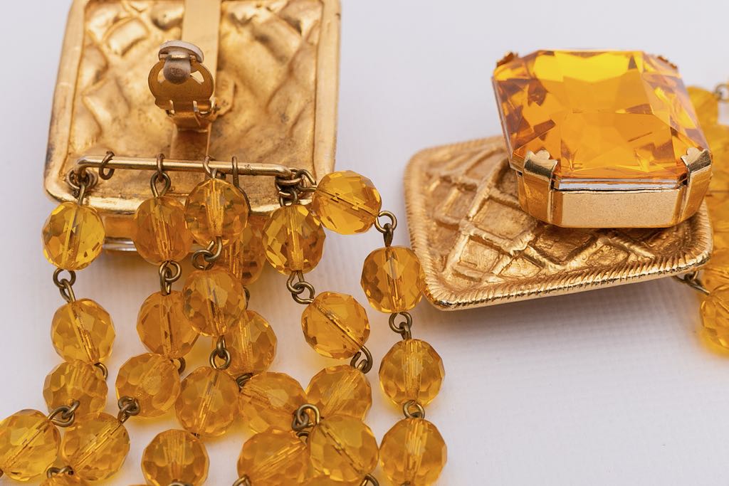 Rochas golden earrings