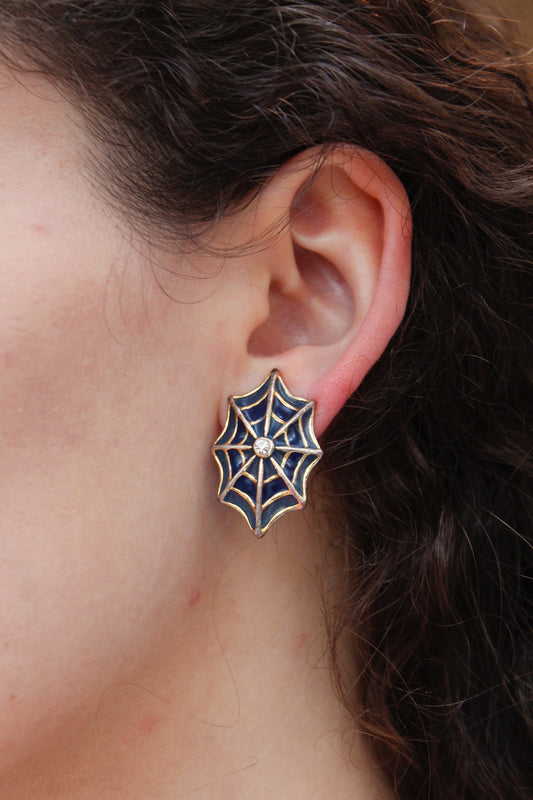 Glass paste earrings
