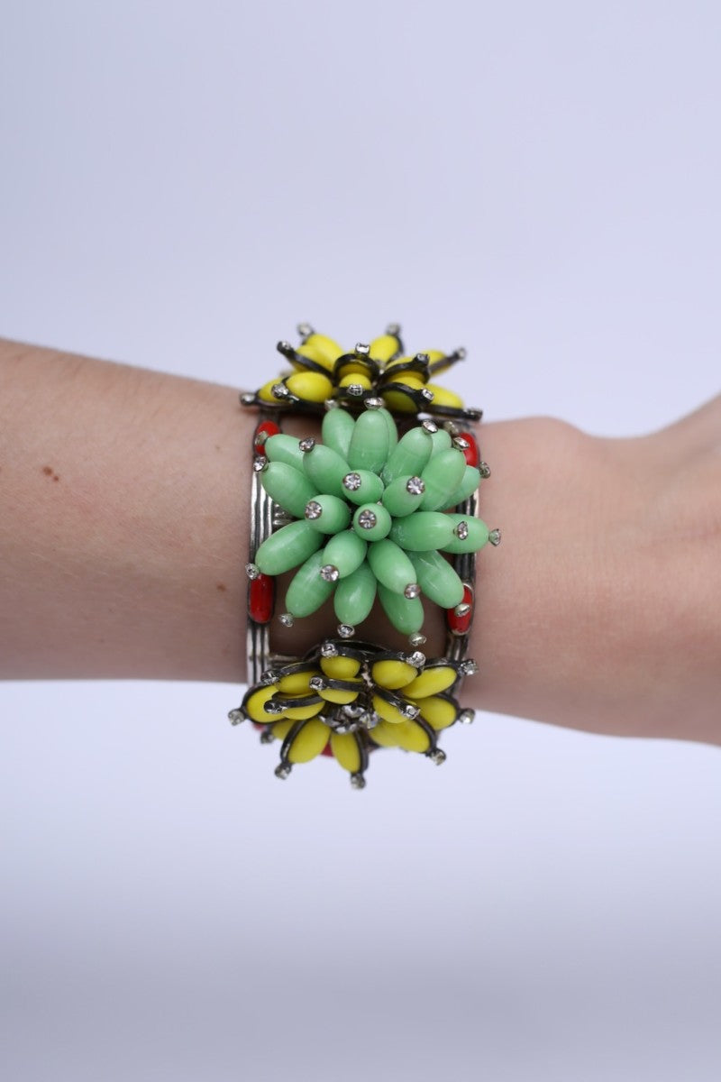 Chanel multi-color glass paste bracelet