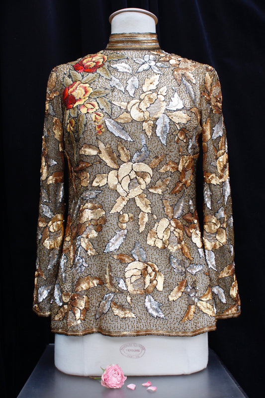 Jean-Louis Scherrer Haute Couture top with sequins