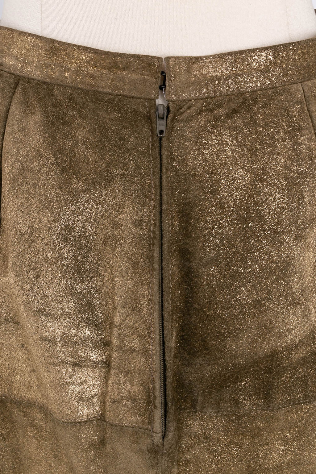 Louis Féraud Haute Couture suede set