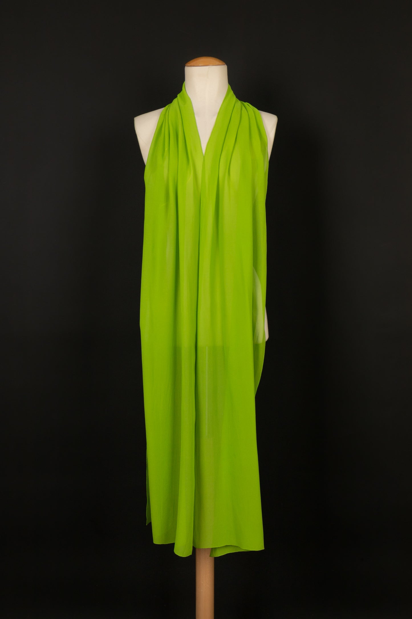 Robe verte en soie Carven