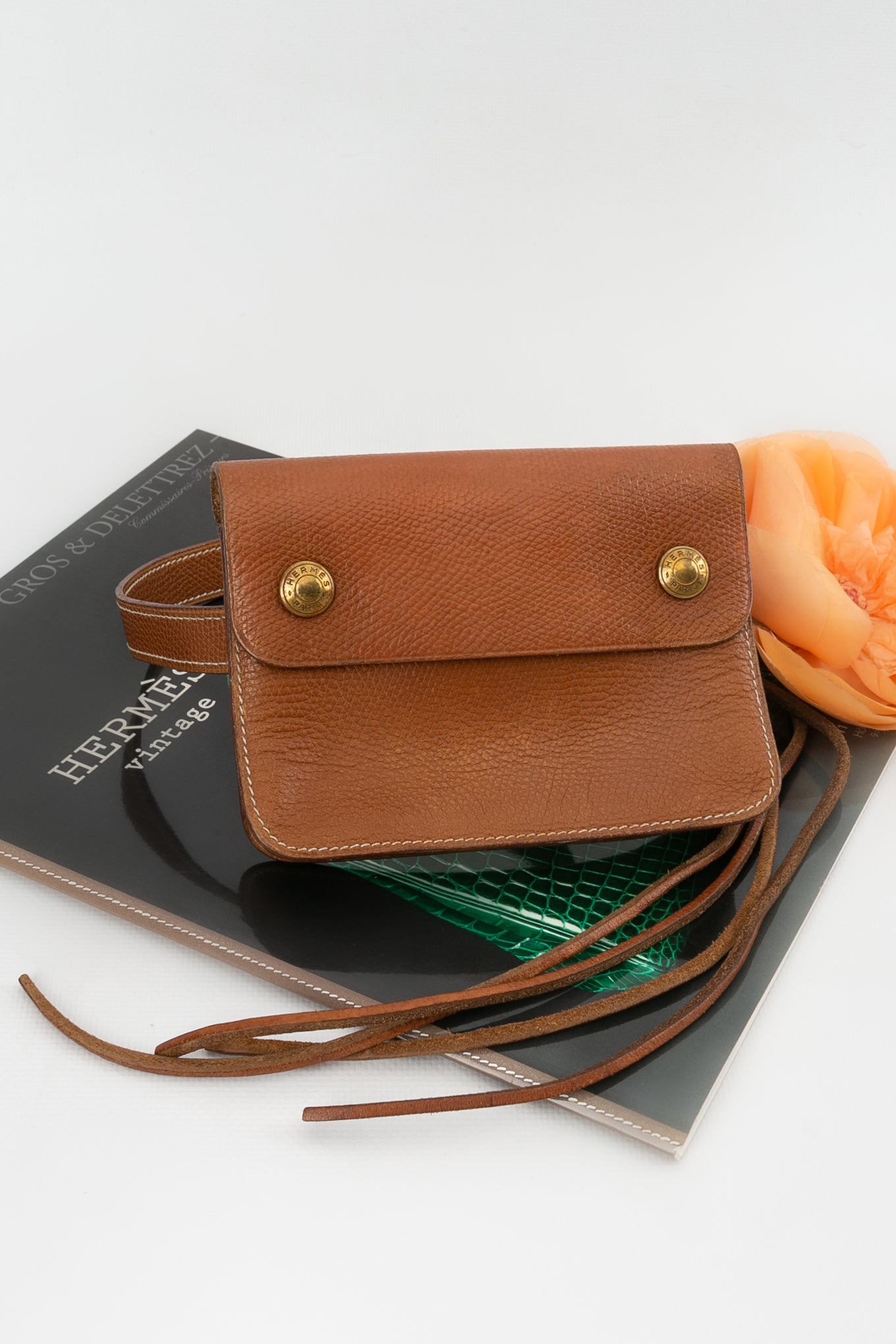 Hermès leather pouch-belt