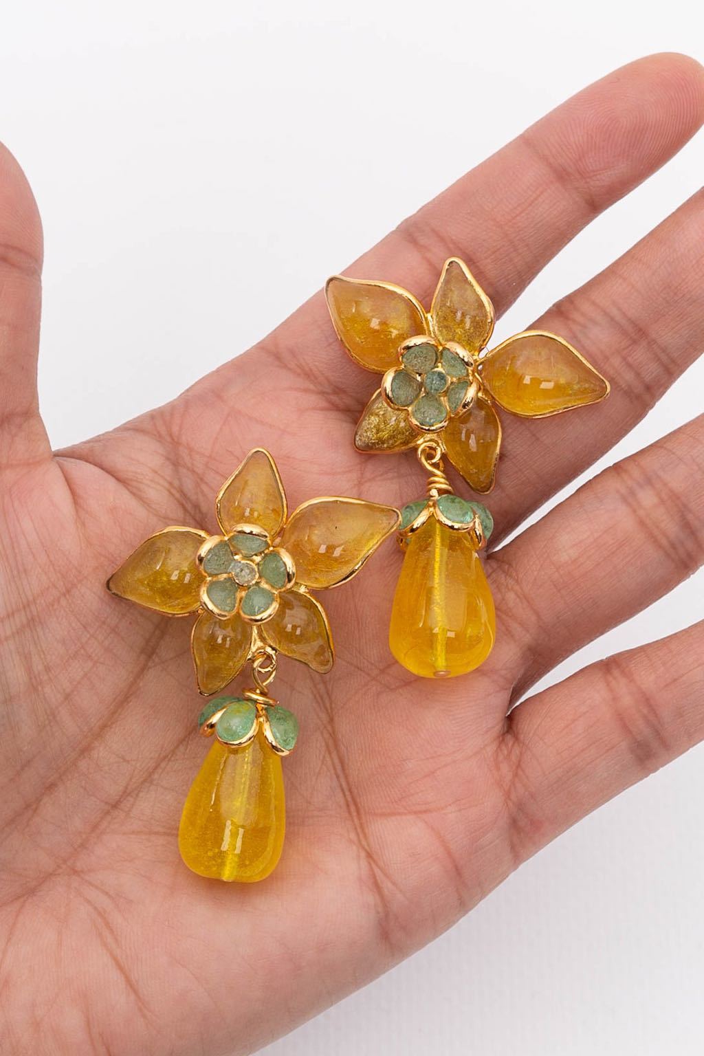 Boucles d'oreilles fleurs Augustine