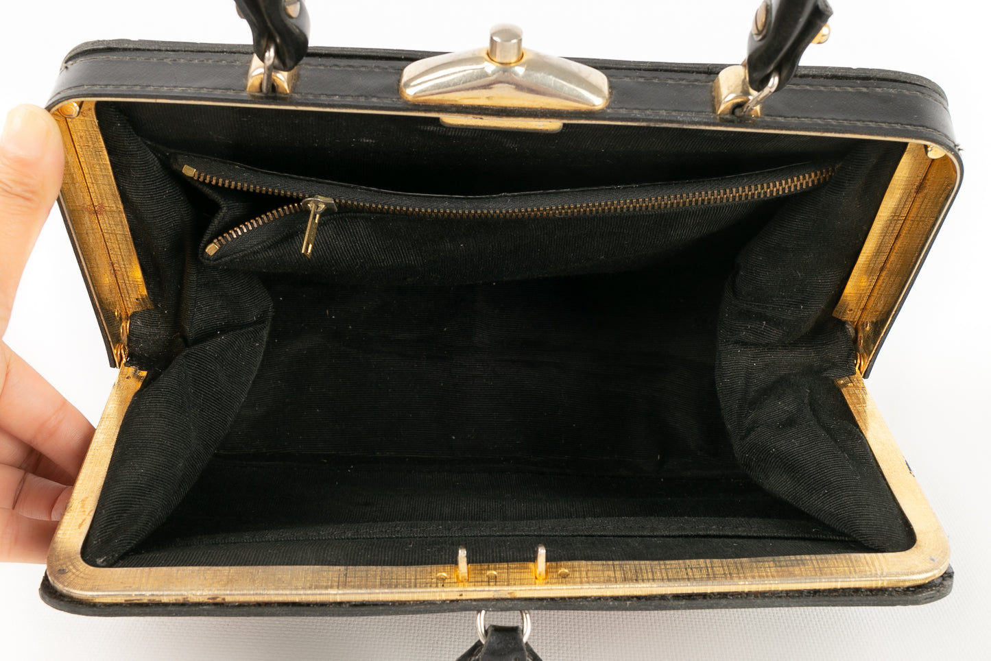 Sac en cuir et canevas