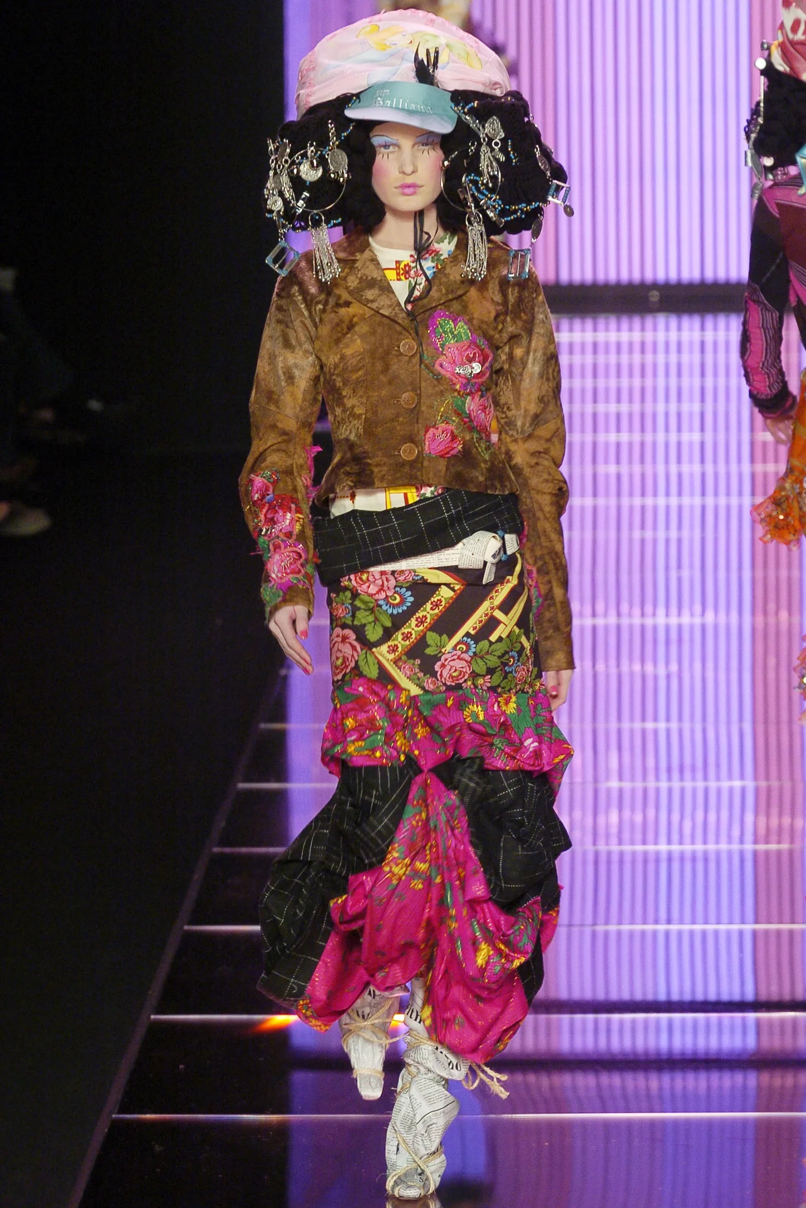Étole "Mapping the World" John Galliano Hiver 2004