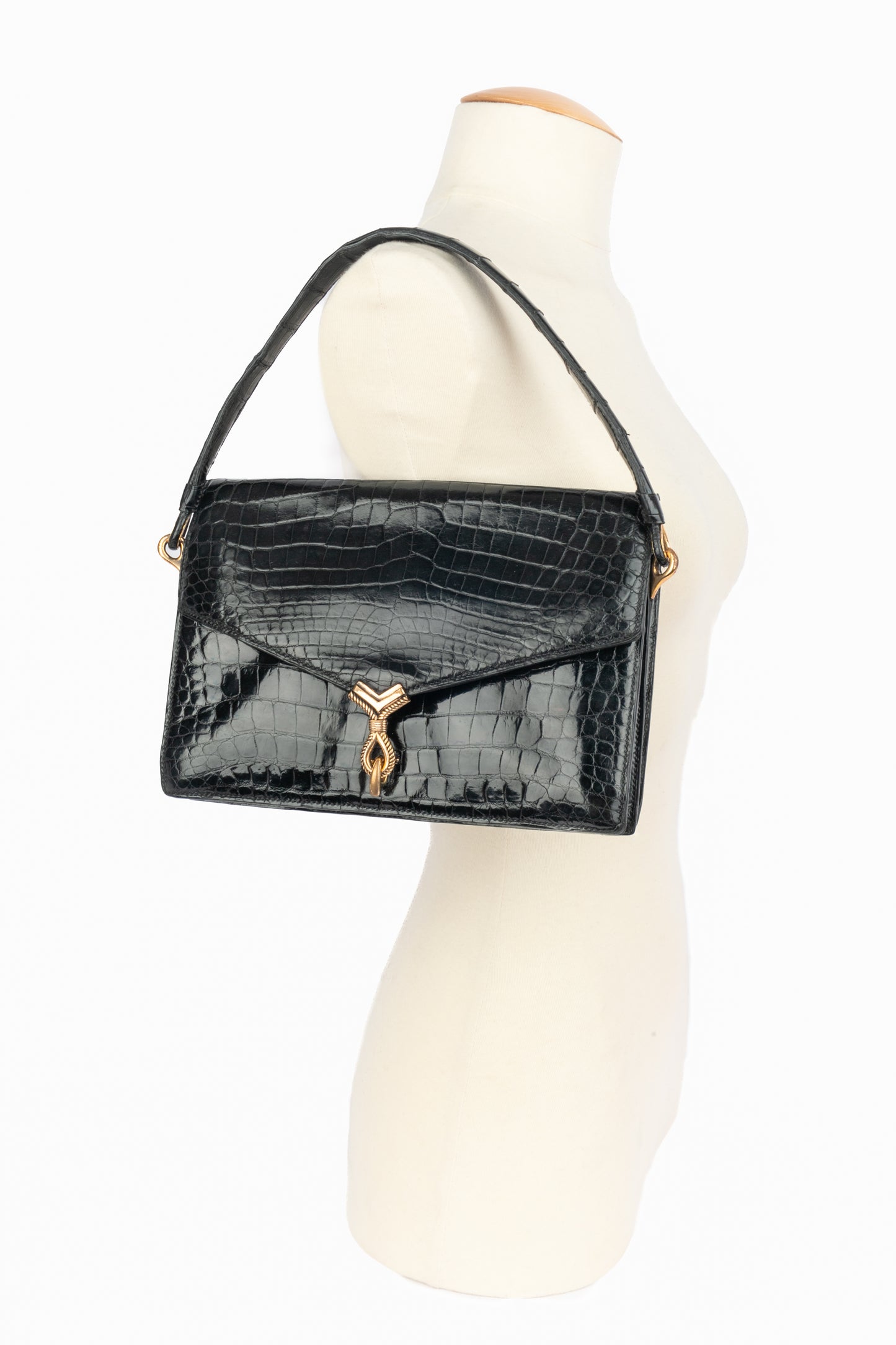 Sac "Cordeau" en crocodile Hermès 