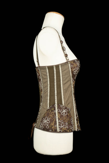 Haut bustier vert John Galliano 