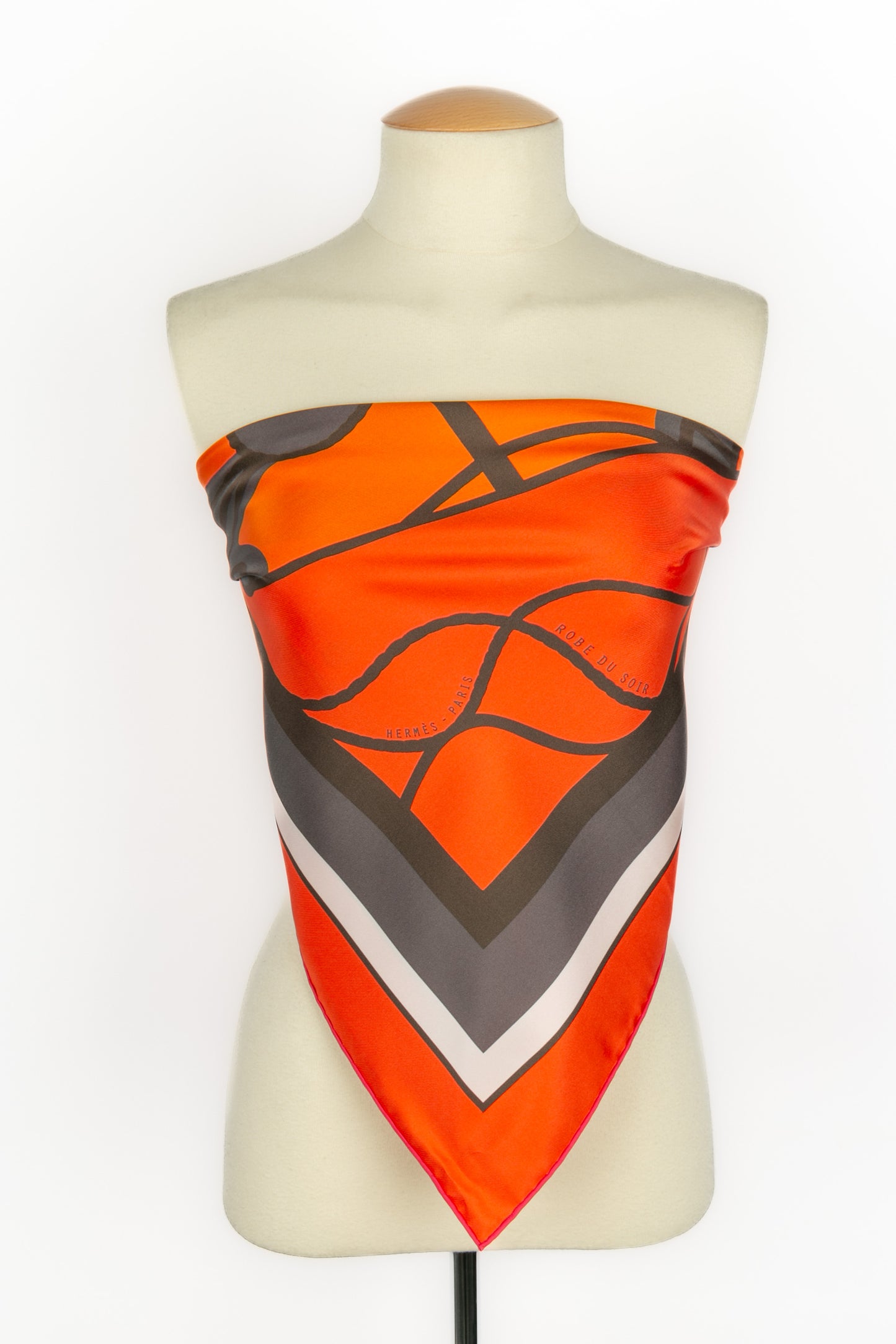 Foulard / Carré "Robe du soir pop" double face Hermès 