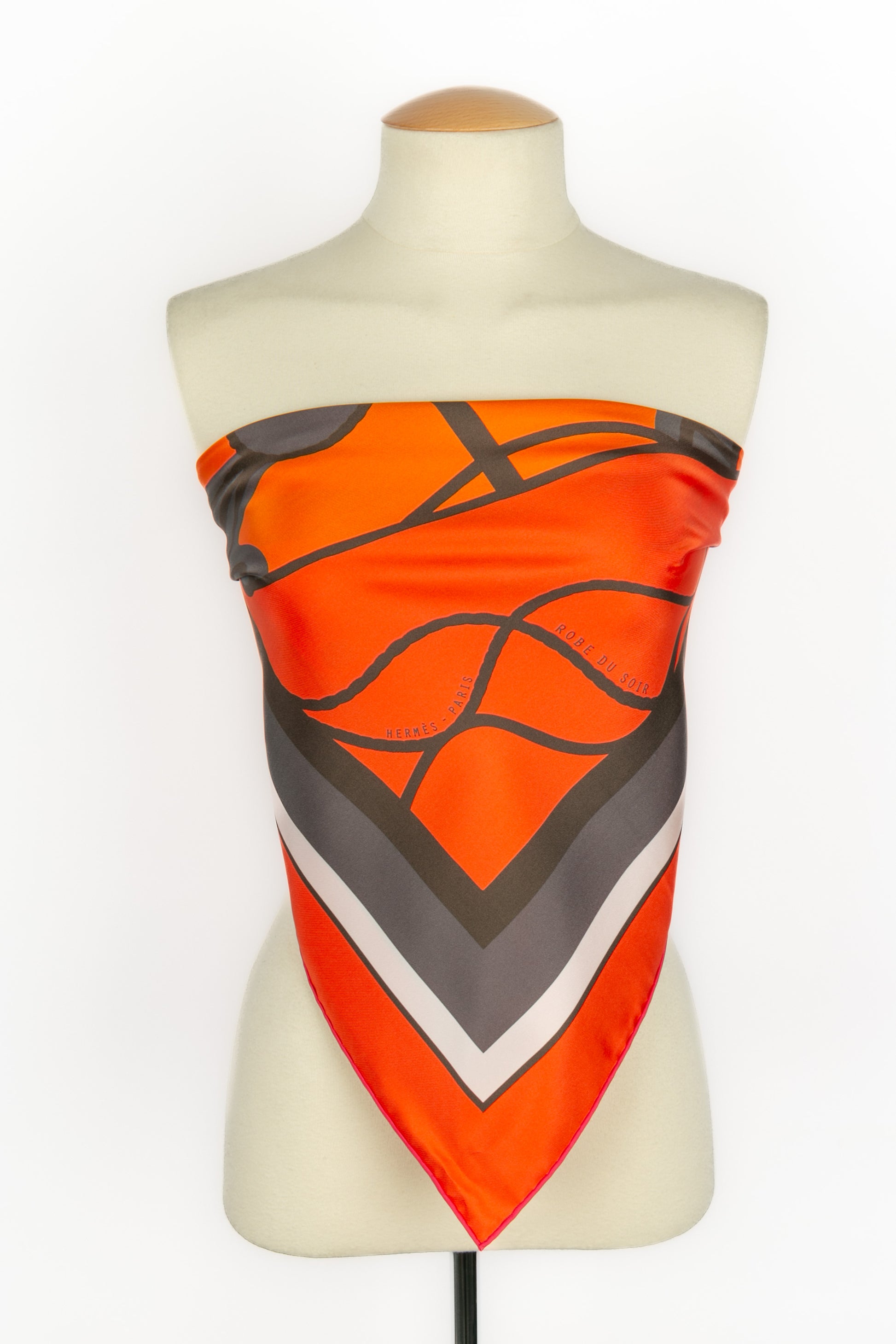 Foulard / Carré "Robe du soir pop" double face Hermès 