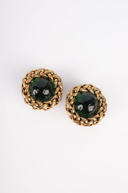 Boucles d'oreilles vertes Chanel