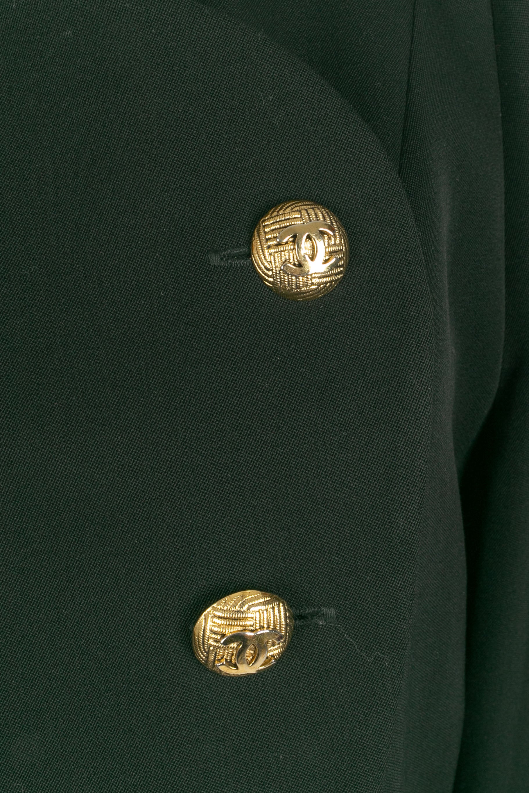 Veste noire Chanel 1990's