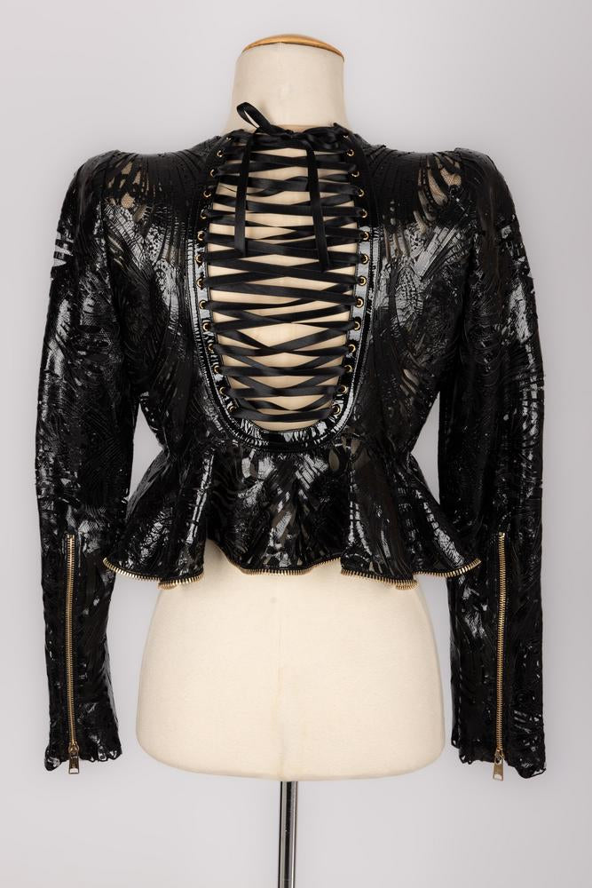 Veste en cuir Alexander McQueen