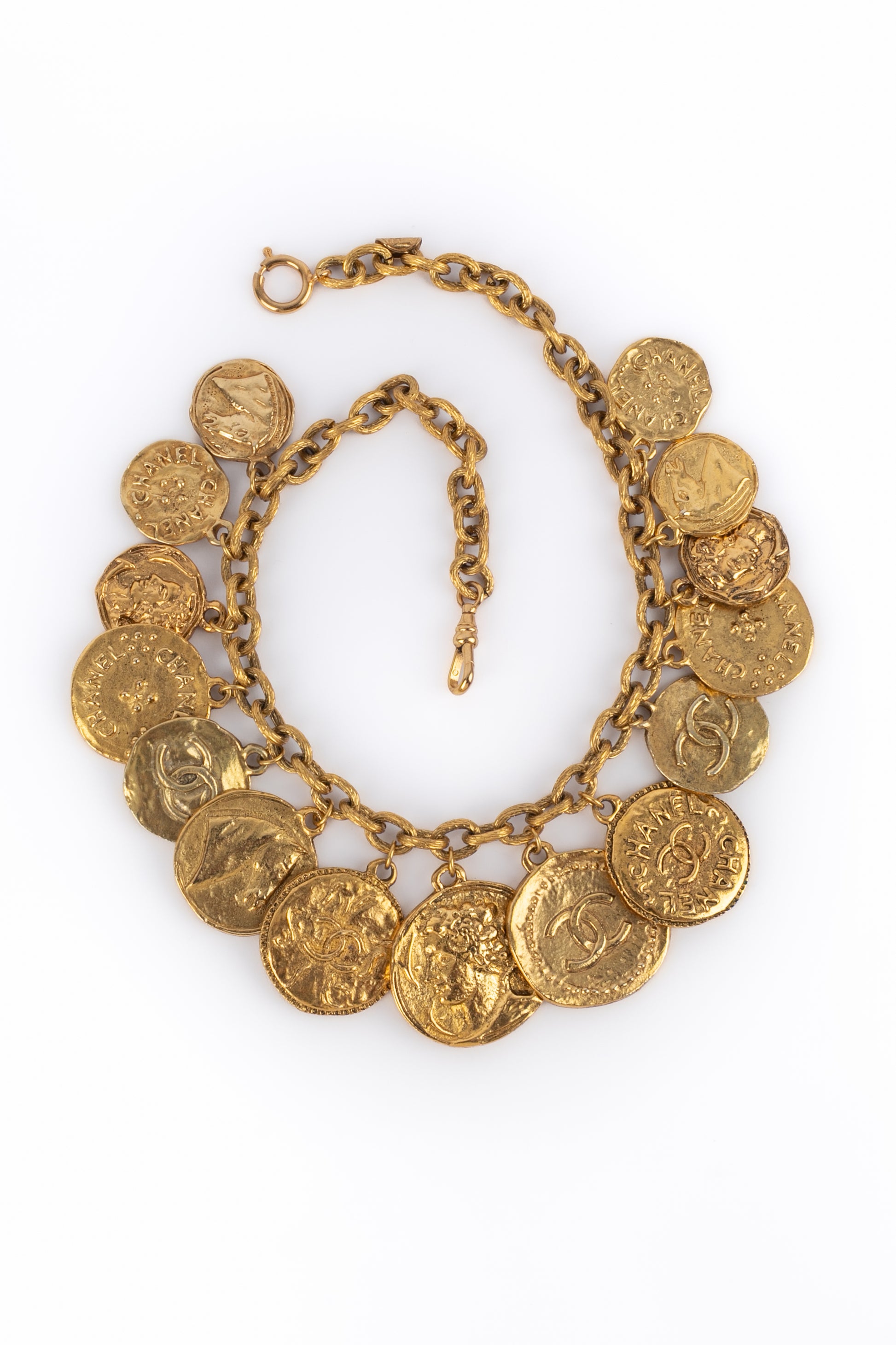 Collier doré Chanel 1985-1990