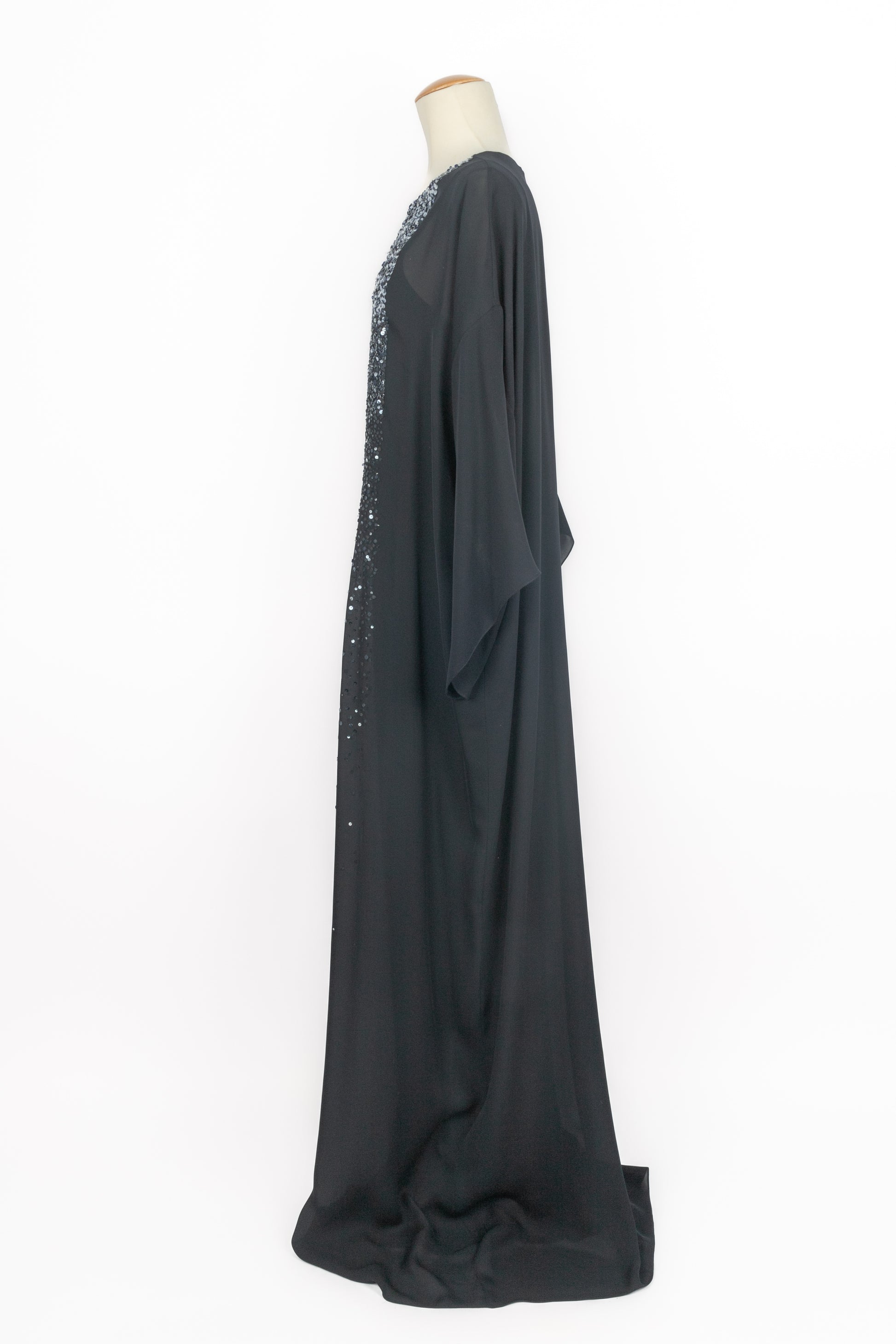 Longue robe en soie Oscar de la Renta