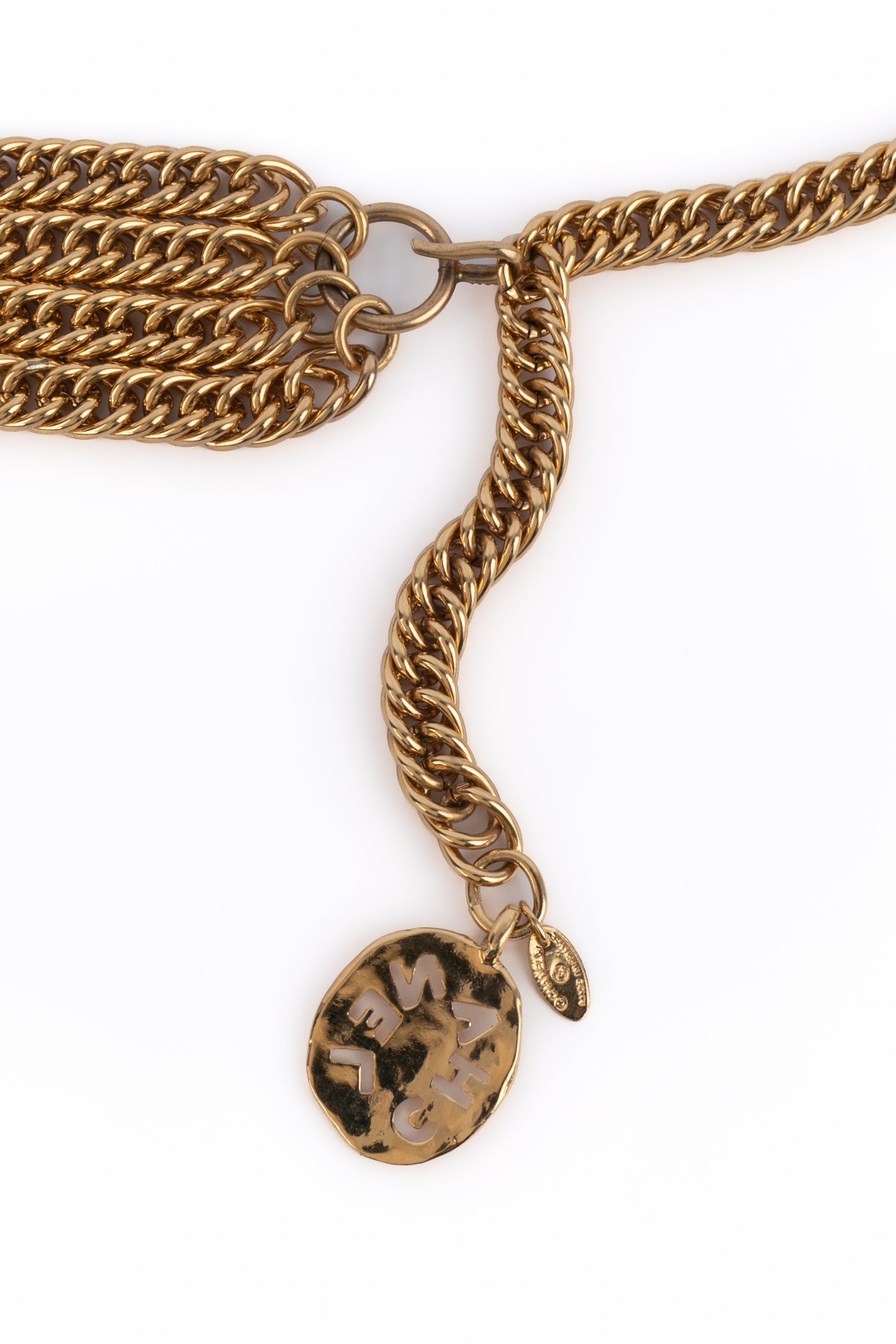 Ceinture dorée Chanel 1980's